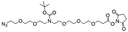 Molecular structure of the compound: N-(Azido-PEG2)-N-Boc-PEG3-NHS ester