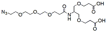 Molecular structure of the compound: 2-(Azido-PEG3-amido)-1,3-bis(carboxylethoxy)propane