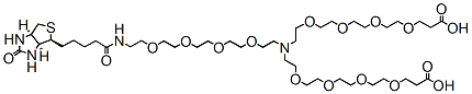 Molecular structure of the compound: N-(Biotin-PEG4)-N-bis(PEG4-acid) HCl salt