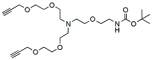Molecular structure of the compound: N-(Boc-PEG1)-N-bis(PEG2-propargyl)