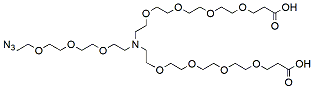 Molecular structure of the compound: N-(Azido-PEG3)-N-bis(PEG4-acid)
