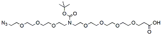 Molecular structure of the compound: N-(Azido-PEG3)-N-Boc-PEG4-acid