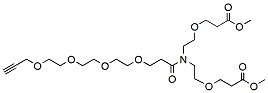 Molecular structure of the compound: N-(Propargyl-PEG4-carbonyl)-N-bis(PEG1-methyl ester)