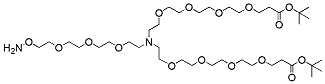 Molecular structure of the compound: N-(Aminooxy-PEG3)-N-bis(PEG4-t-butyl ester)