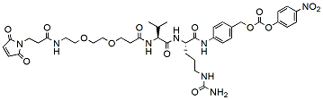 Molecular structure of the compound: Mal-amido-PEG2-Val-Cit-PAB-PNP