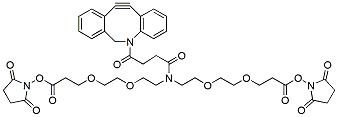 Molecular structure of the compound: N-DBCO-N-bis(PEG2-NHS ester)