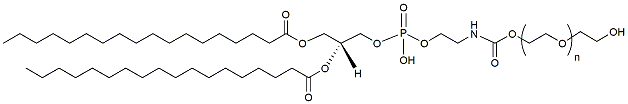 Molecular structure of the compound: DSPE-PEG-OH, MW 2,000