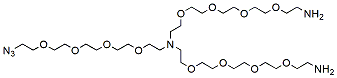 Molecular structure of the compound: N-(Azido-PEG4)-N-bis(PEG4-amine)