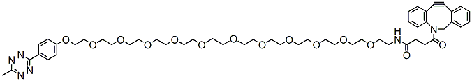 Molecular structure of the compound: Methyltetrazine-PEG12-DBCO