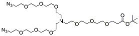 Molecular structure of the compound: N-(t-butyl ester-PEG3)-N-bis(PEG3-azide)