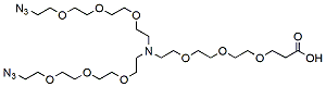 Molecular structure of the compound: N-(acid-PEG3)-N-bis(PEG3-azide)
