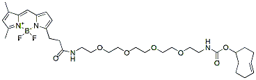 Molecular structure of the compound: BDP FL-PEG4-TCO