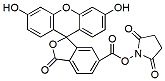 Molecular structure of the compound: FAM NHS ester, 6-isomer