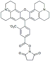 Molecular structure of the compound: ROX NHS ester, 5-isomer