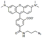 Molecular structure of the compound: TAMRA azide, 5-isomer