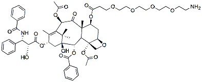 Molecular structure of the compound: 7-O-(Amino-PEG4)- paclitaxel