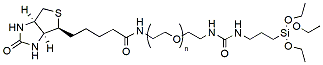 Molecular structure of the compound: Biotin-PEG-silane, MW 1,000