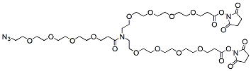 Molecular structure of the compound: N-(Azido-PEG4)-N-bis(PEG4-NHS ester)