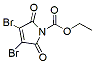 Molecular structure of the compound: ethyl 3,4-dibromo-2,5-dioxo-2H-pyrrole-1(5H)-carboxylate