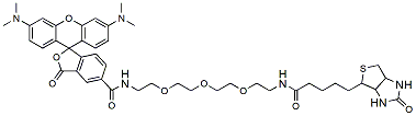 Molecular structure of the compound: TAMRA-PEG3-biotin