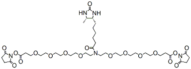 Molecular structure of the compound: N-Desthiobiotin-N-bis(PEG4-NHS ester)