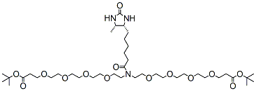 Molecular structure of the compound: N-Desthiobiotin-N-bis(PEG4-t-butyl ester)