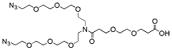 Molecular structure of the compound: N-(Acid-PEG2)-N-bis(PEG3-azide)