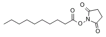 Molecular structure of the compound: Decanoic acid NHS ester