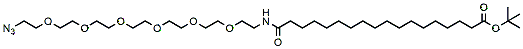 Molecular structure of the compound: 17-(Azide-PEG6-ethylcarbamoyl)heptadecanoic t-butyl ester