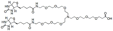 Molecular structure of the compound: N-(acid-PEG3)-N-bis(PEG3-biotin)