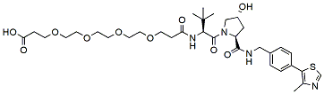 Molecular structure of the compound: (S, R, S)-AHPC-PEG4-acid