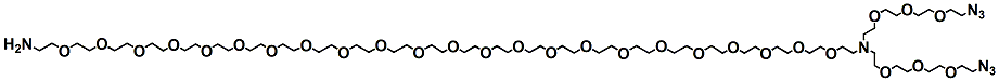 Molecular structure of the compound: N-(amine-PEG23)-N-bis(PEG3-azide) TFA salt
