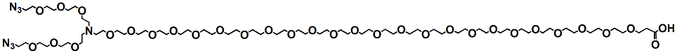Molecular structure of the compound: N-(acid-PEG24)-N-bis(PEG3-azide)