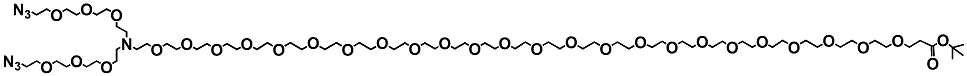 Molecular structure of the compound: N-(t-butyl ester-PEG24)-N-bis(PEG3-azide)