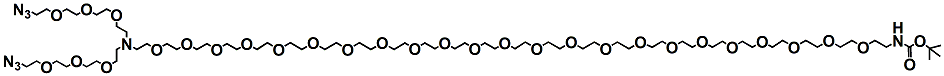 Molecular structure of the compound: N-(Boc-PEG23)-N-bis(PEG3-azide)