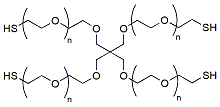 Molecular structure of the compound: 4arm-PEG-Thiol, MW 20,000