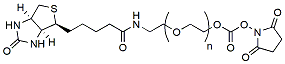 Molecular structure of the compound: Biotin-PEG-Succinimidyl Carbonate, MW 5,000