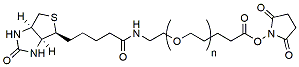 Molecular structure of the compound: Biotin-PEG-Succinimidyl Valerate, MW 3,400