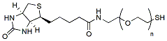 Molecular structure of the compound: Biotin-PEG-Thiol, MW 2,000