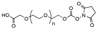 Molecular structure of the compound: Succinimidyl Carbonate-PEG-CH2COOH, MW 3,400