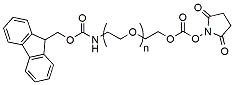 Molecular structure of the compound: Fmoc-N-amido-PEG-NHS ester, MW 2,000