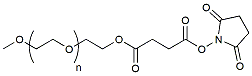 Molecular structure of the compound: m-PEG-Succinimidyl Succinate, MW 20,000