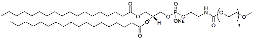 Molecular structure of the compound: m-PEG-DSPE, MW 1,000