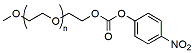 Molecular structure of the compound: m-PEG-Nitrophenyl Carbonate, MW 10,000