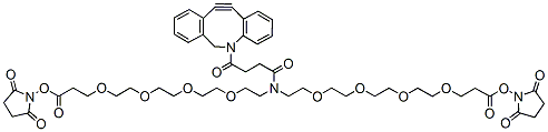 Molecular structure of the compound: DBCO-N-bis(PEG4-NHS ester)