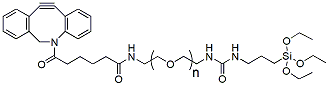 Molecular structure of the compound: DBCO-PEG-Silane, MW 1K