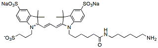 Molecular structure of the compound: Sulfo-Cy3-Amide-C6-Amine