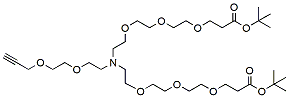 Molecular structure of the compound: N-(Propargyl-PEG2)-N-bis(PEG3-t-butyl ester)