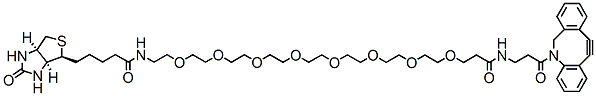 Molecular structure of the compound: Biotin-PEG8-DBCO