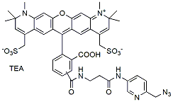 Molecular structure of the compound: BP Fluor 594 Picolyl Azide